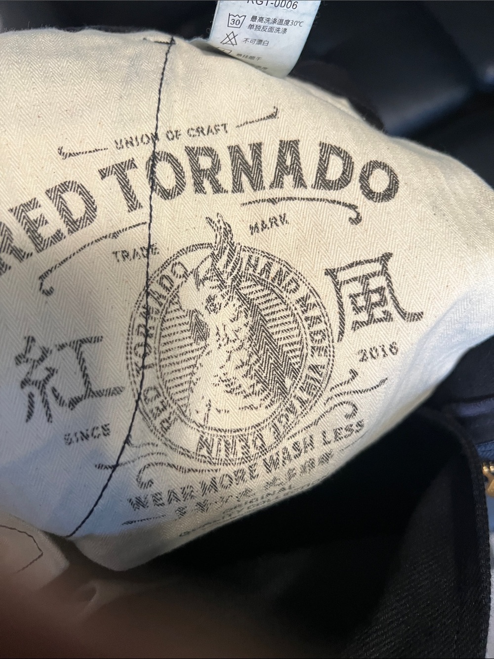 Red Tornado Black/Blue chino pant - Picture 5 of 13